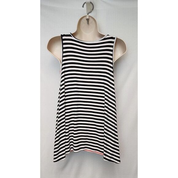 Kim & Cami Women Double Layered Scoop Neck Sleeveless Striped Tank Top Size S - Picture 4 of 6